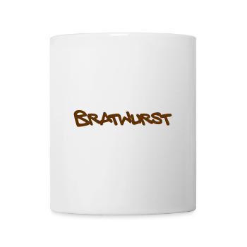 Bratwurst braun - Tasse - Weiß - Vorne