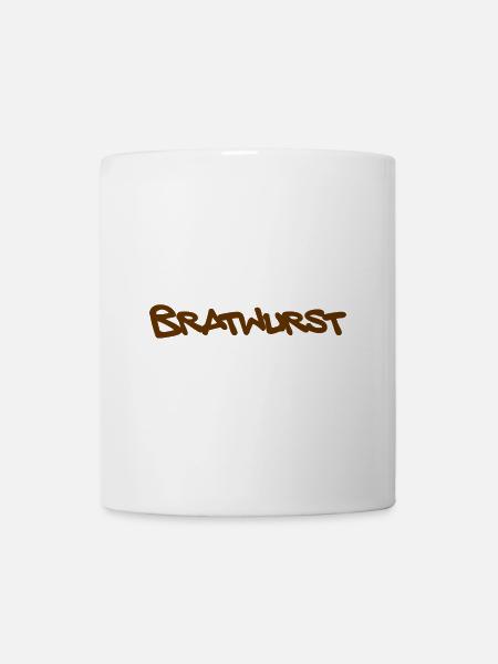 Bratwurst braun - Tasse - Weiß