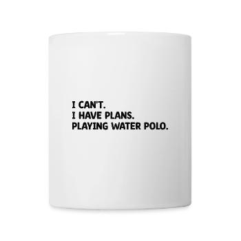 Ich kann nicht Ich habe vor, Wasserball Aquatic Po zu spielen - Tasse - Weiß - Vorne