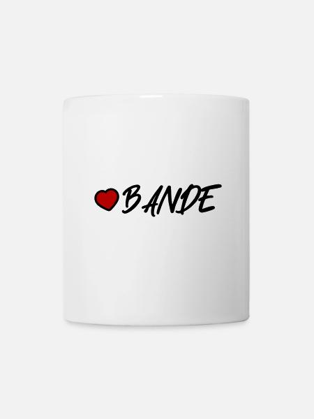 Bande Herz - Tasse - Weiß