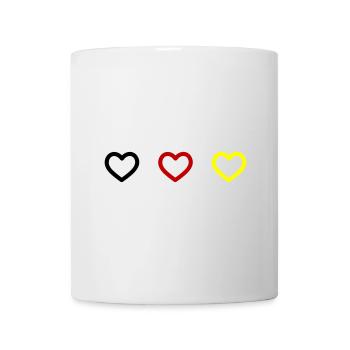Herzen Deutschland - Tasse - Weiß - Vorne