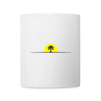 Palm Tree Sun Line - Mug - white - Front