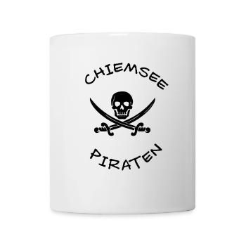 Schädel mit gekreuzten Schwertern Design - Tasse - Weiß - Vorne