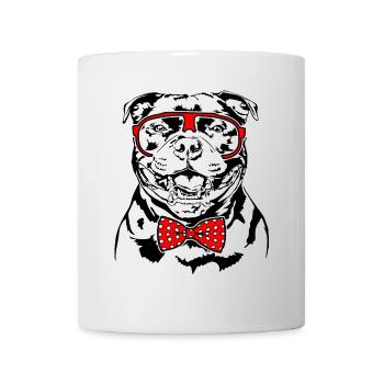 STAFFORDSHIRE BULLTERRIER Brille Hunde Wilsigns - Tasse - Weiß - Vorne