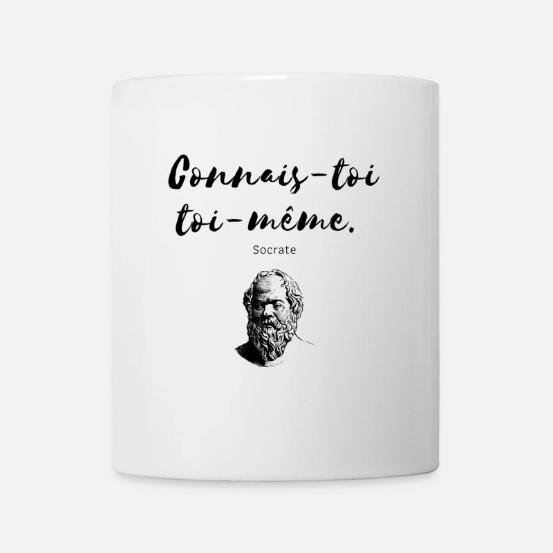 Citation "Connais toi toi même " Socrate - Mug blanc - blanc