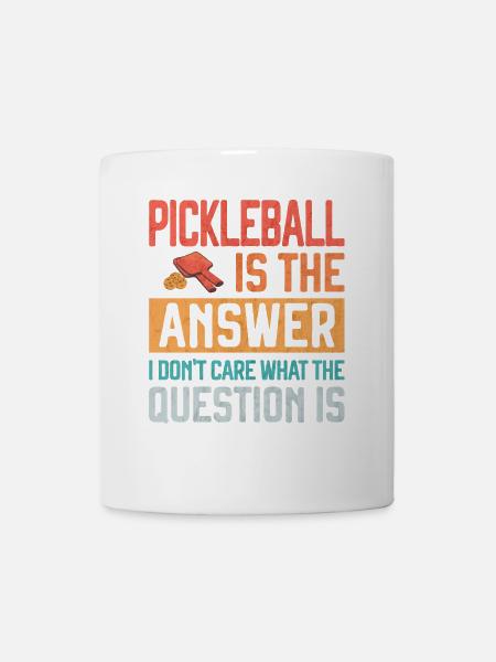 Pickleball er svaret Funny Pickleballer Gave - Kop/krus - hvid