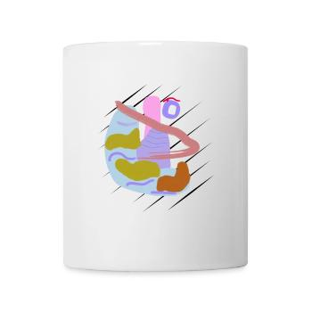 Brush vector abstract design with nose - Mug - white - Front