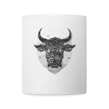 Stier Bulle grimmig böse - Tasse - Weiß - Vorne