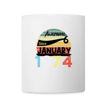 Awesome Since January 1974 Vintage 50 ans Birthday - Mug blanc - blanc - Devant