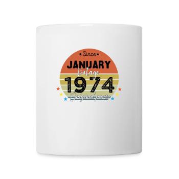 50 Years Old Made In 1974 Vintage January 1974 - Mug blanc - blanc - Devant