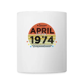 50 Years Old Made In 1974 Vintage April 1974 - Mug blanc - blanc - Devant
