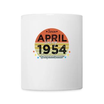 70 Jahre alt Baujahr 1954 Jahrgang April 1954 - Tasse - Weiß - Vorne
