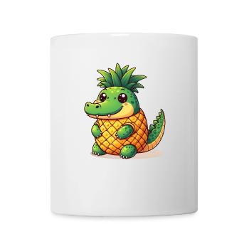 Ananas Krokodil - Tasse - Weiß - Vorne