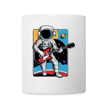 Rétro Electrique Guitariste Astronaute - Mug blanc - blanc - Devant