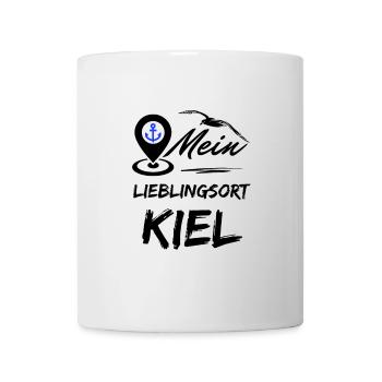 Kiel mon endroit préféré-la ville hanséatique de Kiel-Seagull, ancre - Mug blanc - blanc - Devant