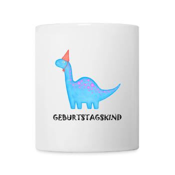 Geburtstagskind Brachiosaurus Dino Geburtstag - Tasse - Weiß - Vorne