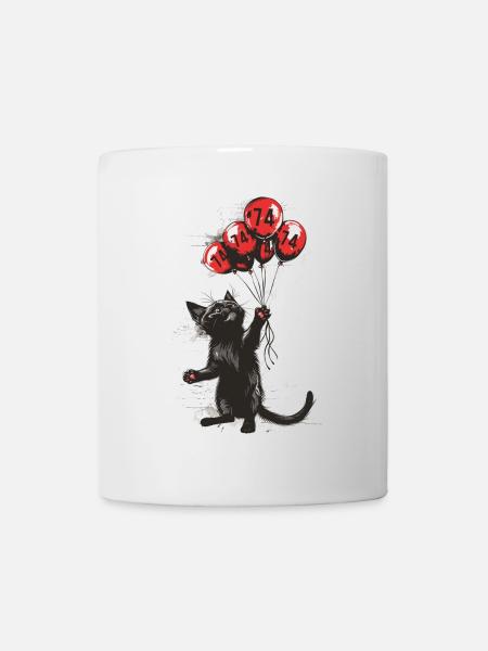 74 Jahre Geschenk 74. Geburtstag Katze - Tasse - Weiß