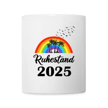 Ruhestand 2025 Rente Rentner Rentenbeginn 2025 - Tasse - Weiß - Vorne