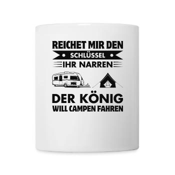 Le roi veut faire du CAMPING ! - Mug blanc - blanc - Devant