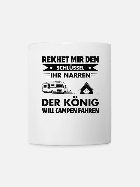 Le roi veut faire du CAMPING ! - Mug blanc - blanc