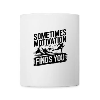 Sometimes motivation finds you! Race Jogging - Mug - white - Front