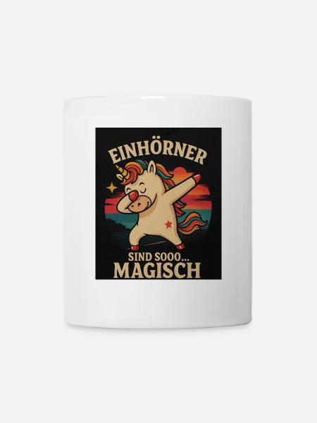Einhörer Magischer Dabbing-Unicorn - Tasse - Weiß