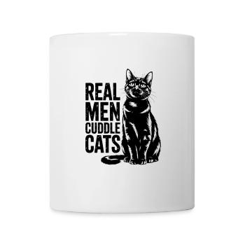Real men cuddle cats! Cats Dad Kitten - Mug - white - Front