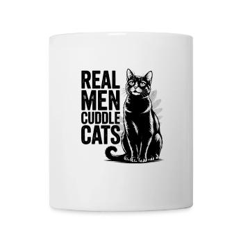 Real men cuddle cats! Cats Dad Kitten - Mug - white - Front