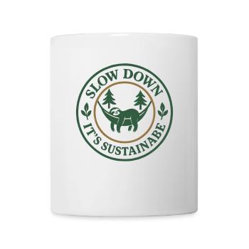 Sloth Slow Life Sloth Yoga Ethical Living - Mug - white - Front