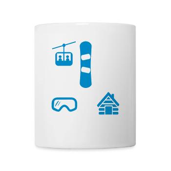 snowboard - Mug - white - Front