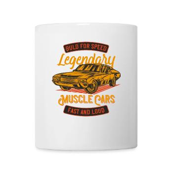 Voiture de muscle légendaire - Mug blanc - blanc - Devant