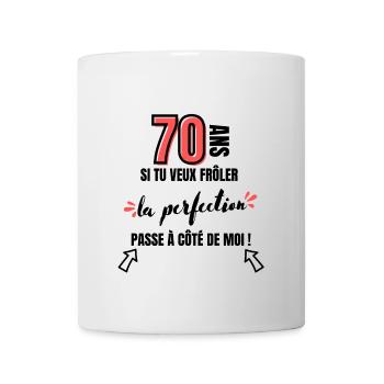 la perfection cadeau anniversaire 70 ans humour - Mug blanc - blanc - Devant