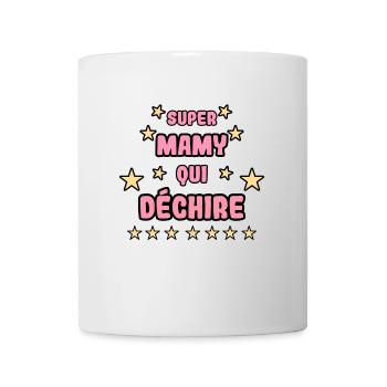 Super mamy qui déchire - Mug blanc - blanc - Devant