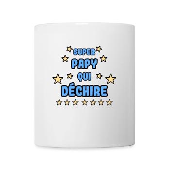 Super papy qui déchire - Mug blanc - blanc - Devant
