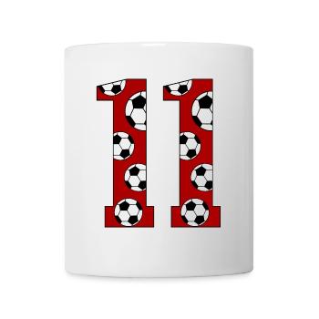 11 Anniversaire Football Rouge - Mug blanc - blanc - Devant