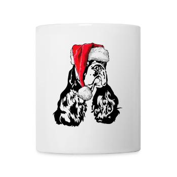 Père Noël American Cocker Spaniel Chiens de Noël - Mug blanc - blanc - Devant