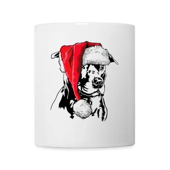 Noël du Père Noël American Staffordshire Terrier - Mug blanc - blanc - Devant
