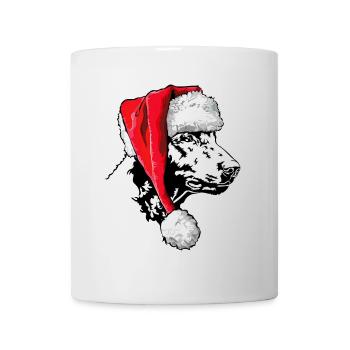 Santa Curly Coated Retriever Christmas Wilsigns - Mug blanc - blanc - Devant