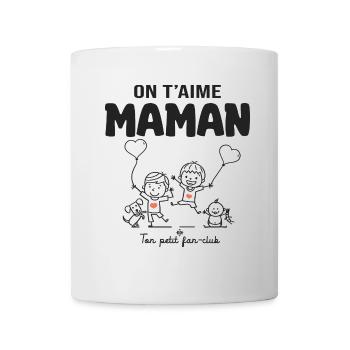 t aime maman cadeau maman 3 garçons fête des mères - Mug blanc - blanc - Devant