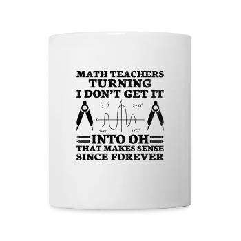 Professeur de mathématiques Professeur d’école Professeur de mathématiques drôle S - Mug blanc - blanc - Devant