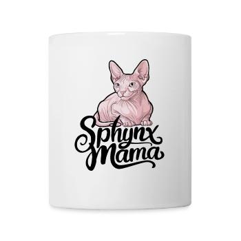 Sphynx Katze Lustiges Kätzchen Mama Haarlos Felllos - Tasse - Weiß - Vorne