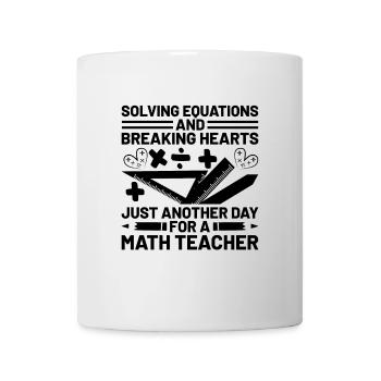 Professeur de mathématiques Professeur d’école Professeur de mathématiques drôle S - Mug blanc - blanc - Devant