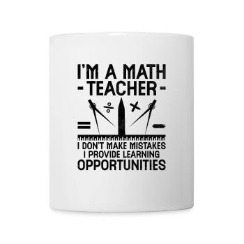 Professeur de mathématiques Professeur d’école Professeur de mathématiques drôle S - Mug blanc - blanc - Devant