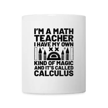 Professeur de mathématiques Professeur d’école Professeur de mathématiques drôle S - Mug blanc - blanc - Devant