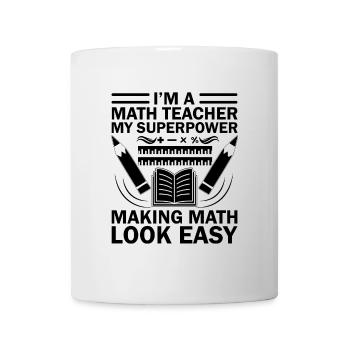 Professeur de mathématiques Professeur d’école Professeur de mathématiques drôle S - Mug blanc - blanc - Devant