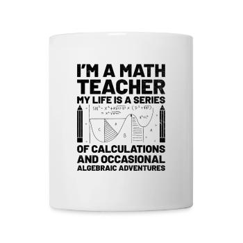 Professeur de mathématiques Professeur d’école Professeur de mathématiques drôle S - Mug blanc - blanc - Devant