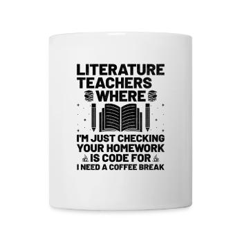 Literature Teacher School Teacher Funny Teachers S - Mug - white - Front