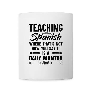 Professeur de langues étrangères École Professeurs de langues - Mug blanc - blanc - Devant