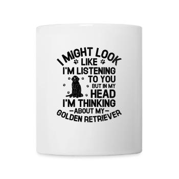 Mais dans ma tête, je pense à ma retrie dorée - Mug blanc - blanc - Devant
