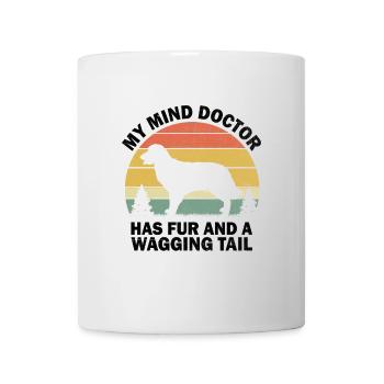 My Mind Doctor Hat Fell Und Einen Wedelnden Schwanz Golden R - Tasse - Weiß - Vorne